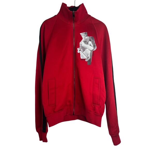 1-26 VERSCAE Men's Jacket Red Cotton Silk Nylon Medium